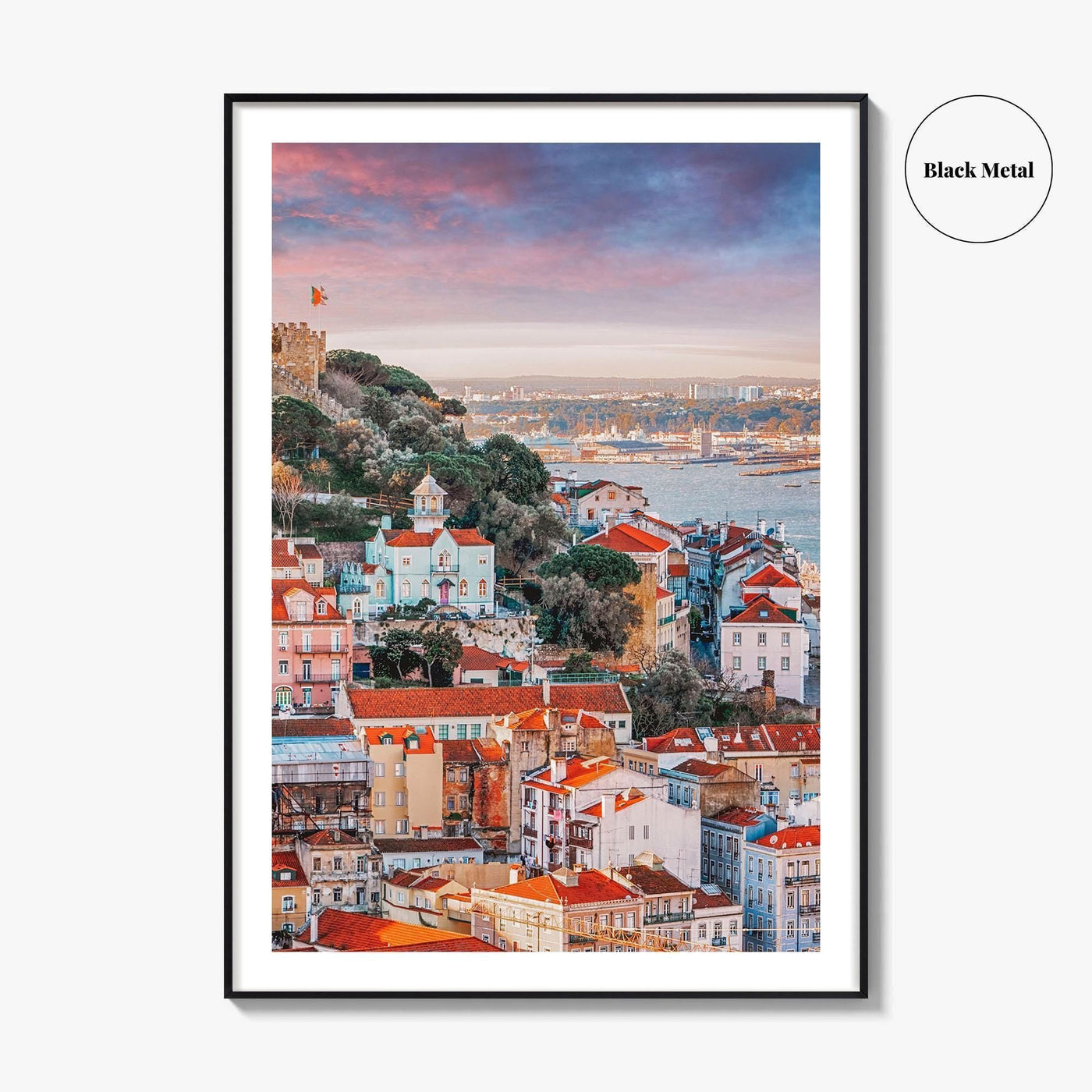 Lisbon Skyline Fine Art Photo Print, Portugal, Sao Jorge Castle, Lisboa Wall Poster