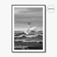 Sodus Point Lighthouse Black and White Fine Art Photo Print, Lake Ontario Poster