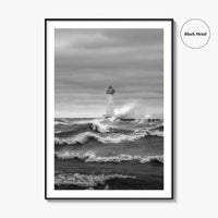 Sodus Point Lighthouse Black and White Fine Art Photo Print, Lake Ontario Poster