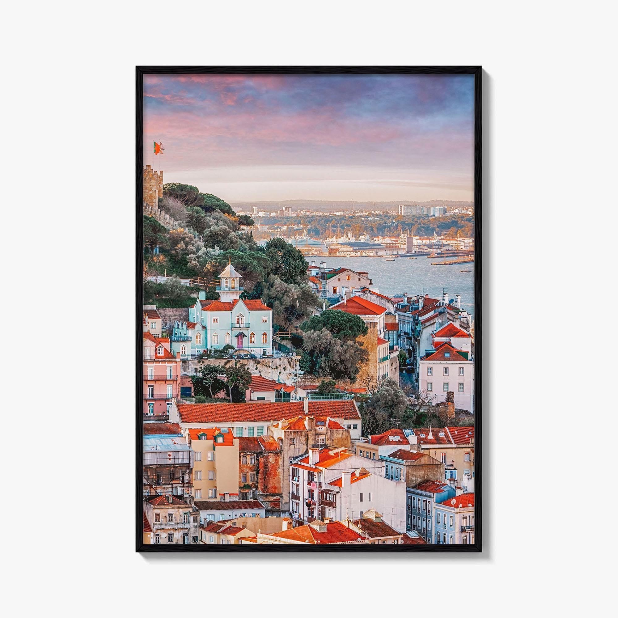 Lisbon Skyline Fine Art Photo Print, Portugal, Sao Jorge Castle, Lisboa Wall Poster