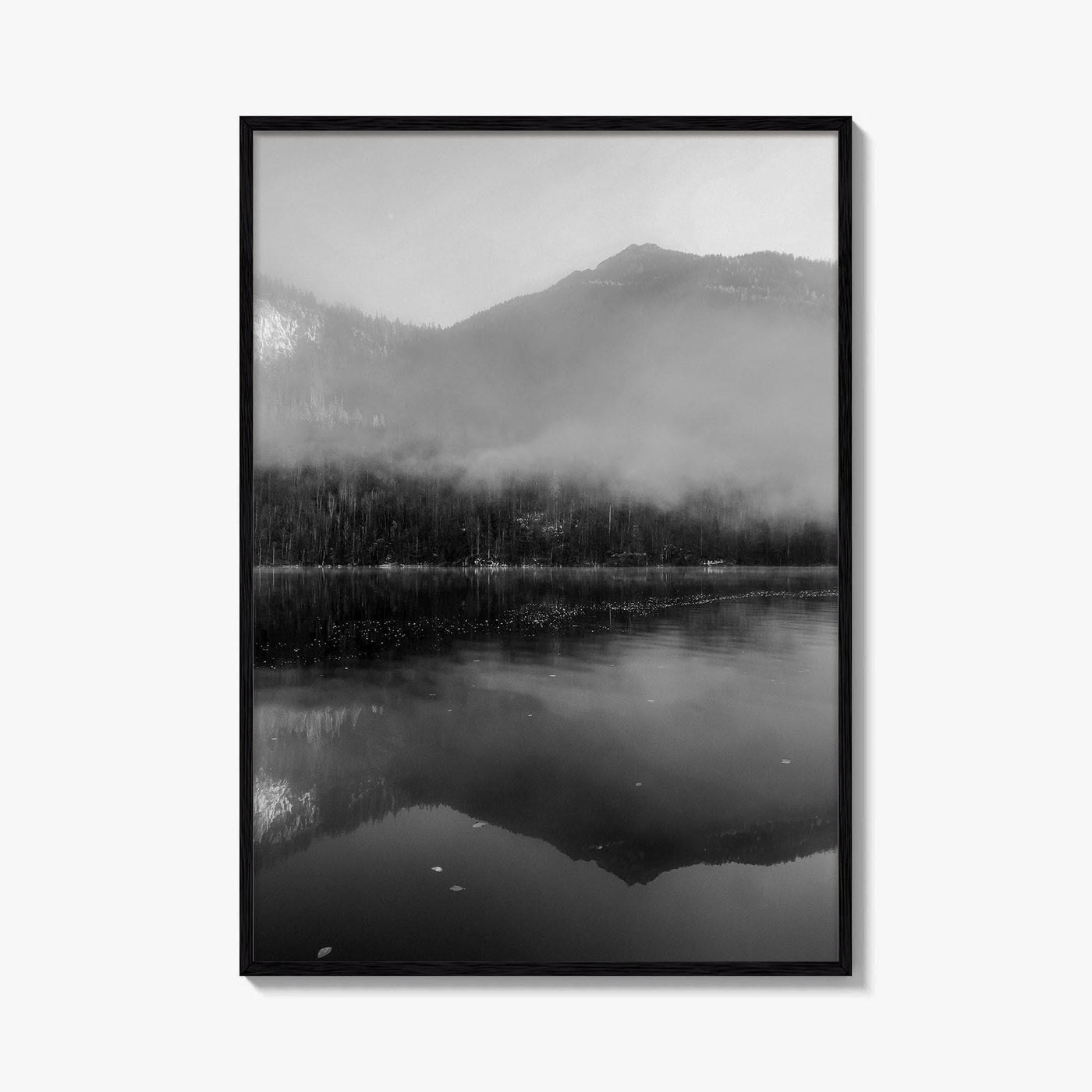 Lake Konigssee Black and White Fine Art Photo Print, Berchtesgaden, Germany, Bavarian Alps Poster