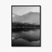 Lake Konigssee Black and White Fine Art Photo Print, Berchtesgaden, Germany, Bavarian Alps Poster