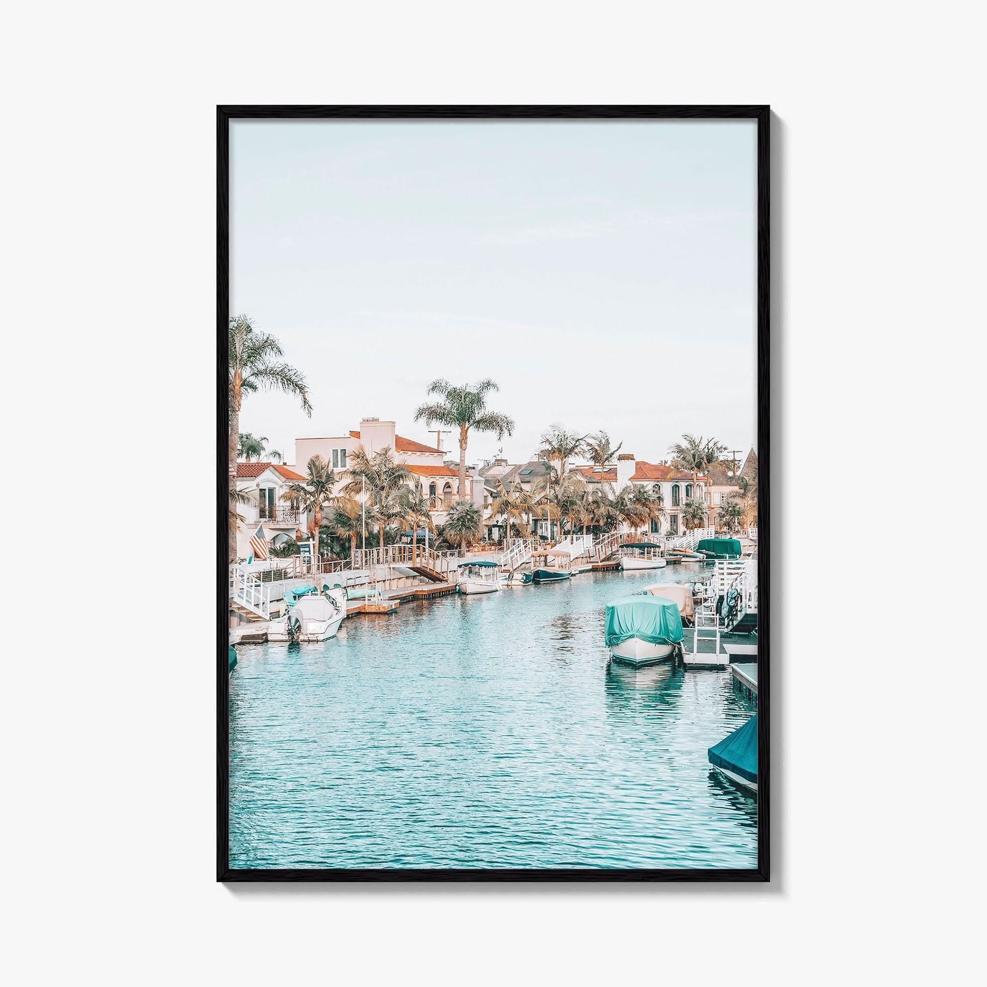 Naples Long Beach Fine Art Photo Print, California USA, Canal Boats, Poster