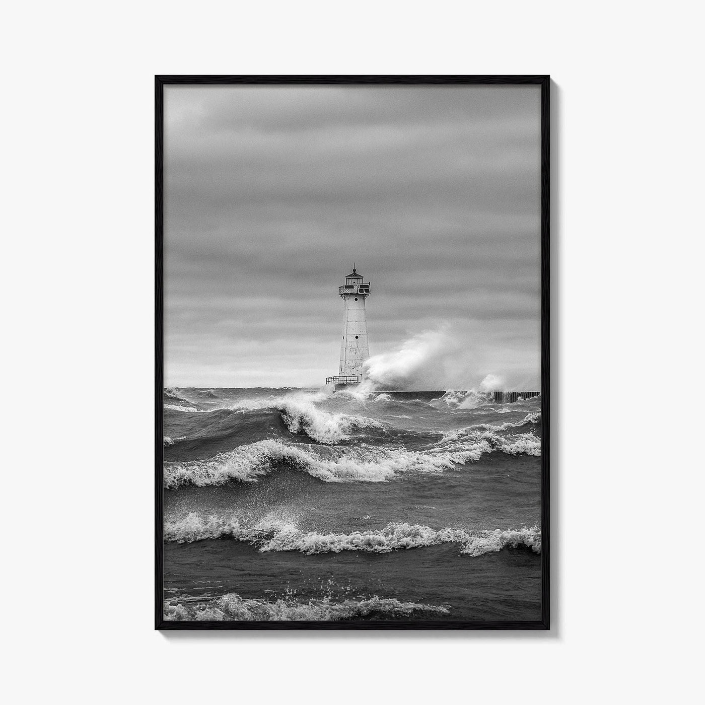 Sodus Point Lighthouse Black and White Fine Art Photo Print, Lake Ontario Poster