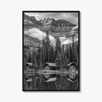 Lake O'Hara Black and White Fine Art Photo Print, Yoho National Park Poster