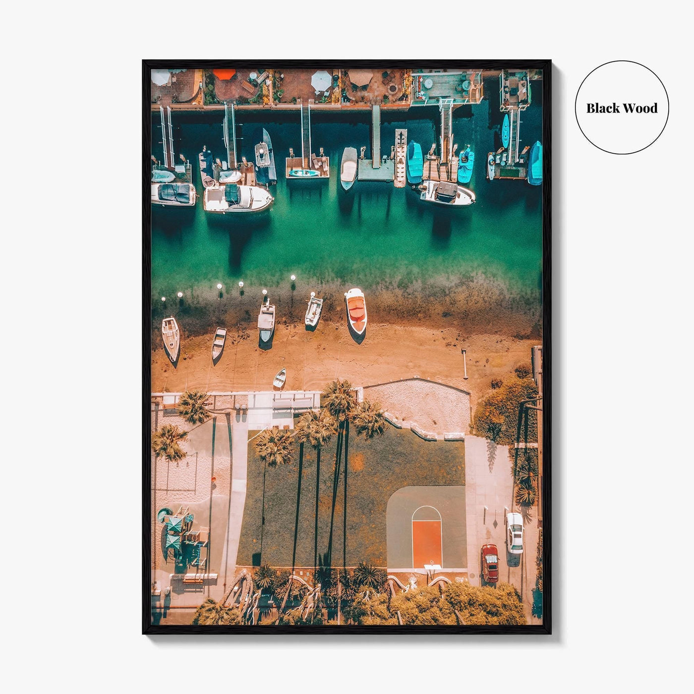 Newport Beach Fine Art Photo Print, OC California, Aerial Basketball Court, Coastal Poster
