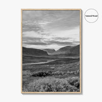 Kungsleden Black and White Fine Art Photo Print, Abisko Swedish Lapland Landscape Poster