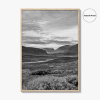 Kungsleden Black and White Fine Art Photo Print, Abisko Swedish Lapland Landscape Poster