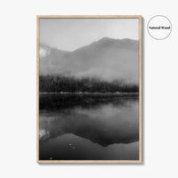 Lake Konigssee Black and White Fine Art Photo Print, Berchtesgaden, Germany, Bavarian Alps Poster