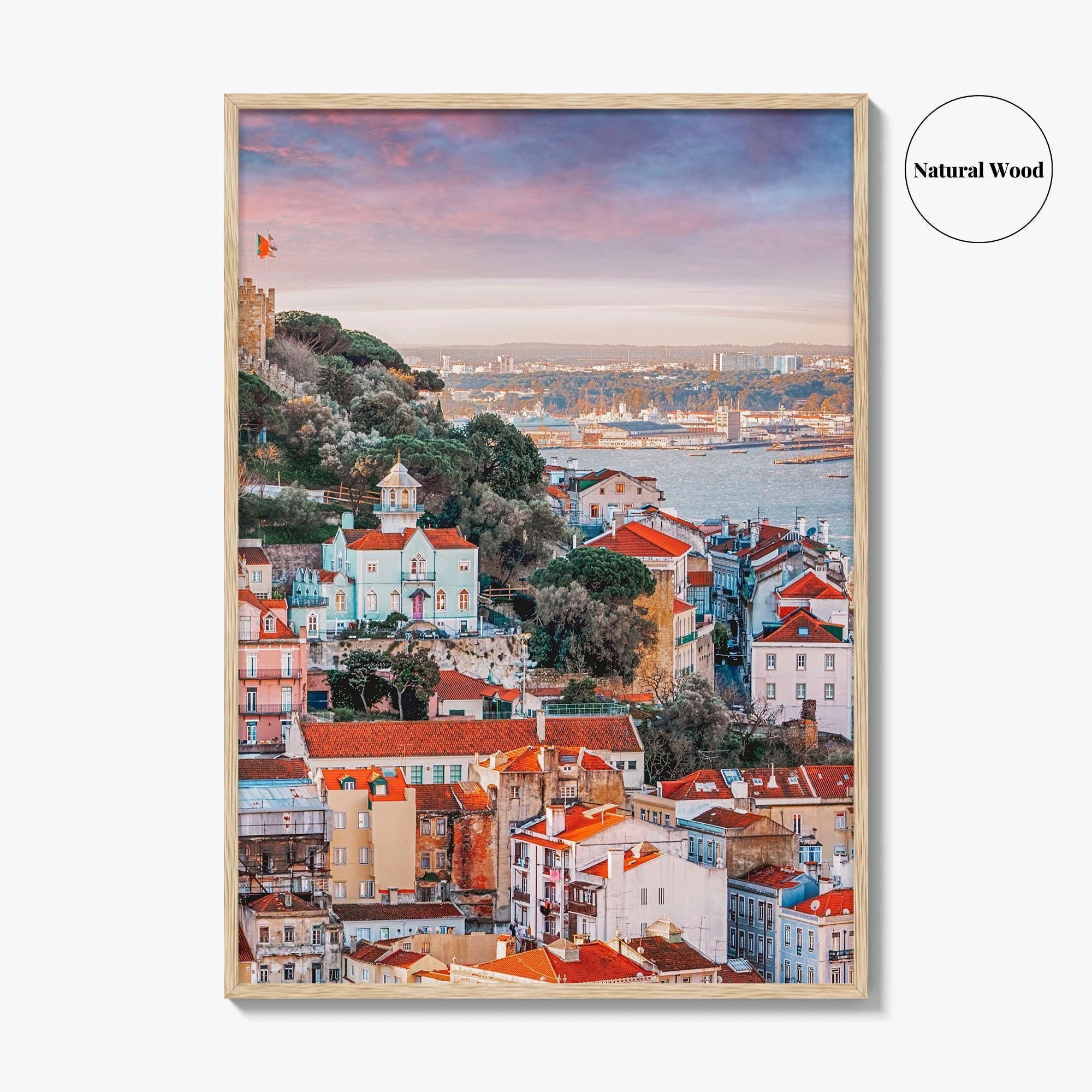 Lisbon Skyline Fine Art Photo Print, Portugal, Sao Jorge Castle, Lisboa Wall Poster