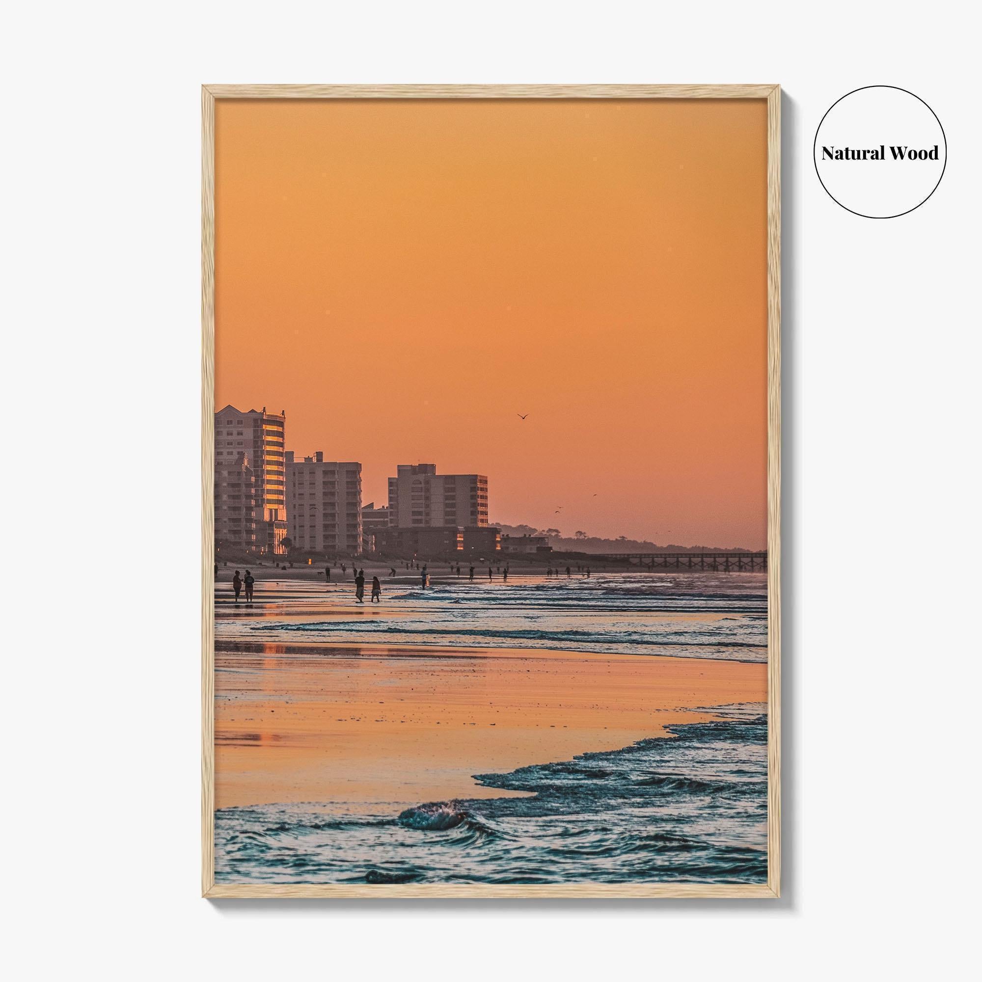 Myrtle Beach Skyline Fine Art Photo Print, South Carolina USA Beachfront Poster