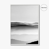 Vosges Mountains, Alsace, France Black and White Fine Art Photo Print, Aerial Wall Poster