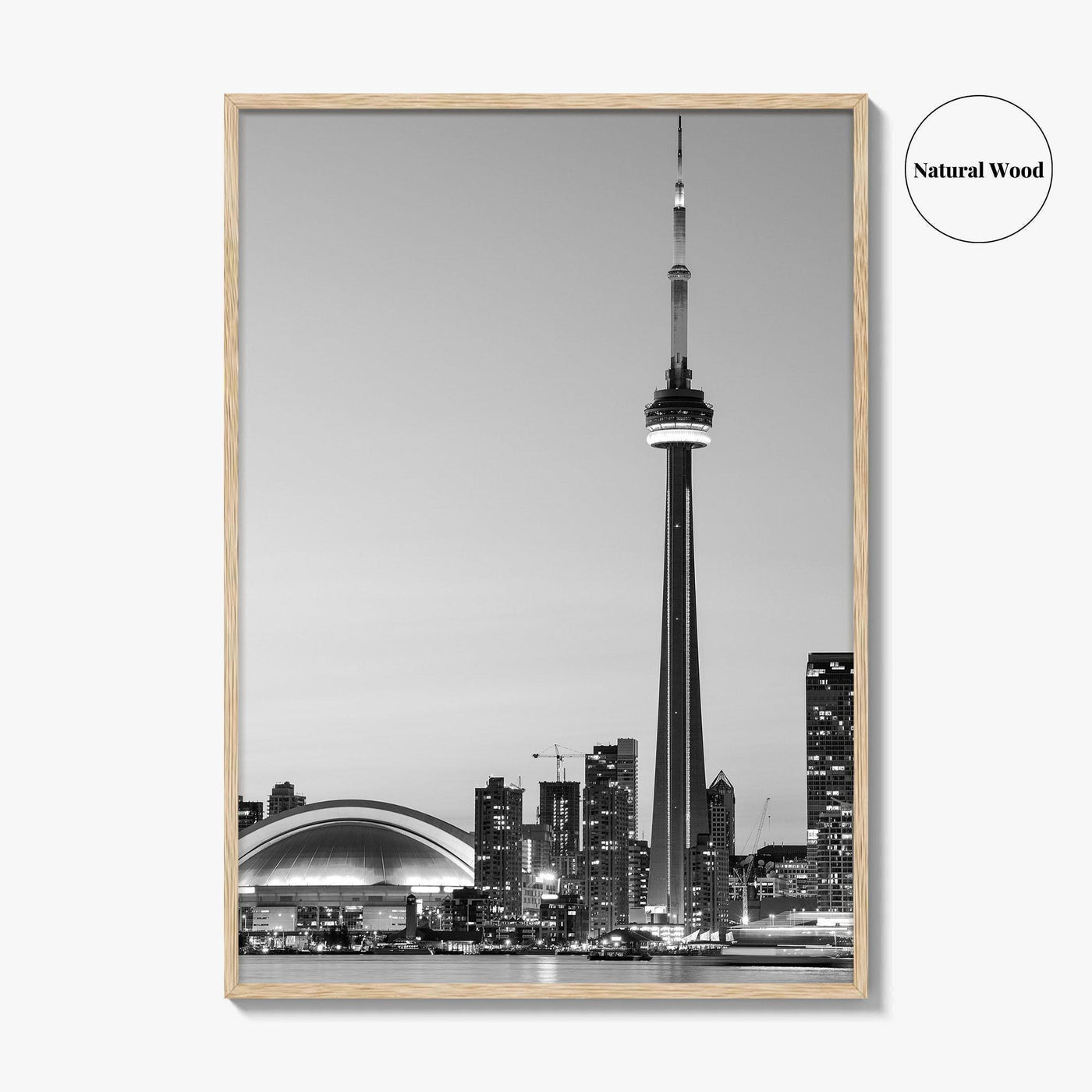 Toronto Skyline Black and White Fine Art Photo Print, Ontario Canada, Wall Decor Poster