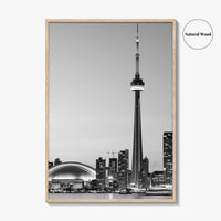 Toronto Skyline Black and White Fine Art Photo Print, Ontario Canada, Wall Decor Poster