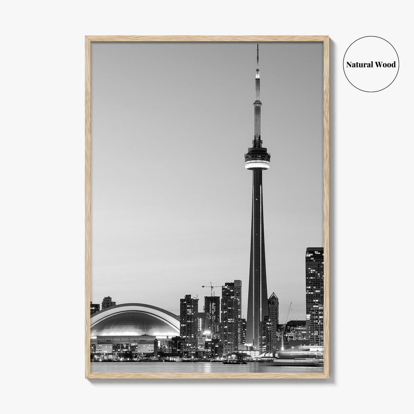 Toronto Skyline Black and White Fine Art Photo Print, Ontario Canada, Wall Decor Poster