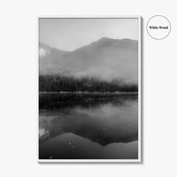 Lake Konigssee Black and White Fine Art Photo Print, Berchtesgaden, Germany, Bavarian Alps Poster