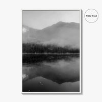 Lake Konigssee Black and White Fine Art Photo Print, Berchtesgaden, Germany, Bavarian Alps Poster
