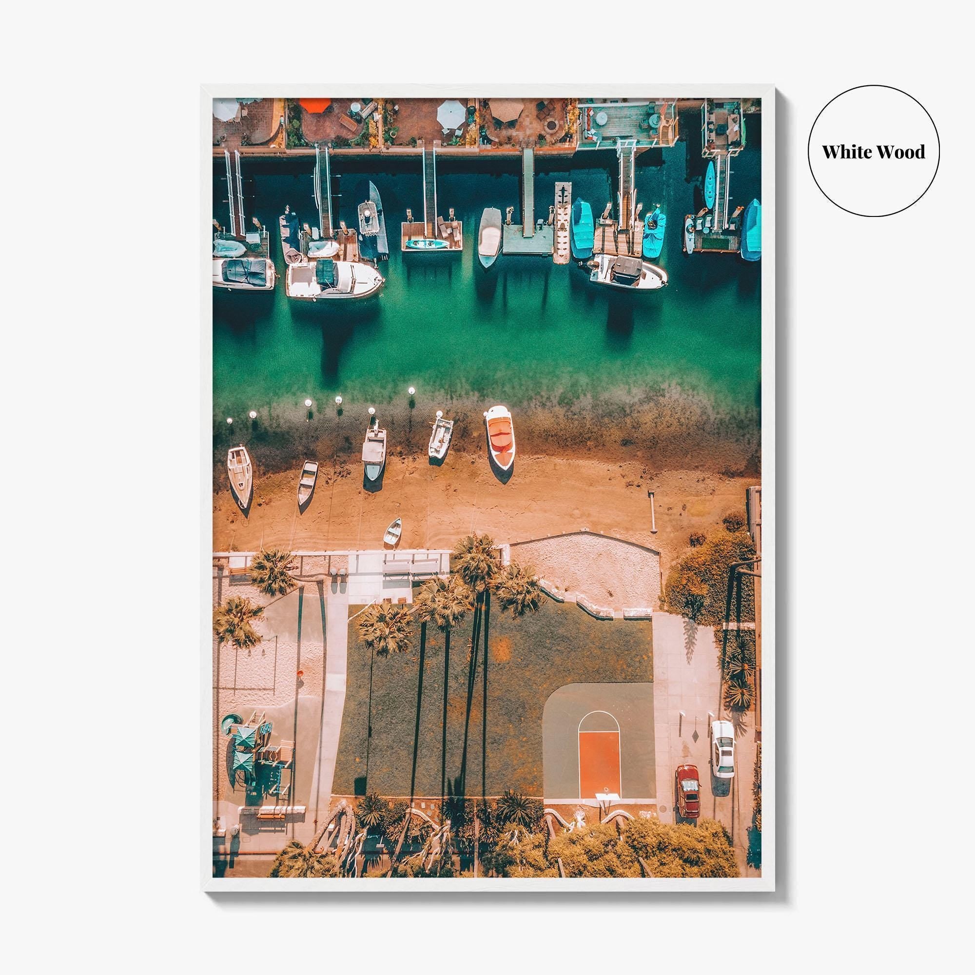 Newport Beach Fine Art Photo Print, OC California, Aerial Basketball Court, Coastal Poster