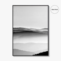 Vosges Mountains, Alsace, France Black and White Fine Art Photo Print, Aerial Wall Poster