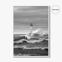 Sodus Point Lighthouse Black and White Fine Art Photo Print, Lake Ontario Poster