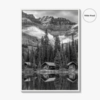Lake O'Hara Black and White Fine Art Photo Print, Yoho National Park Poster