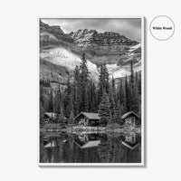 Lake O'Hara Black and White Fine Art Photo Print, Yoho National Park Poster