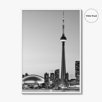 Toronto Skyline Black and White Fine Art Photo Print, Ontario Canada, Wall Decor Poster