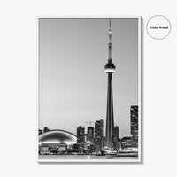 Toronto Skyline Black and White Fine Art Photo Print, Ontario Canada, Wall Decor Poster