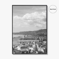 Trieste Black and White Fine Art Photo Print, Italy Panorama Wall Art Poster