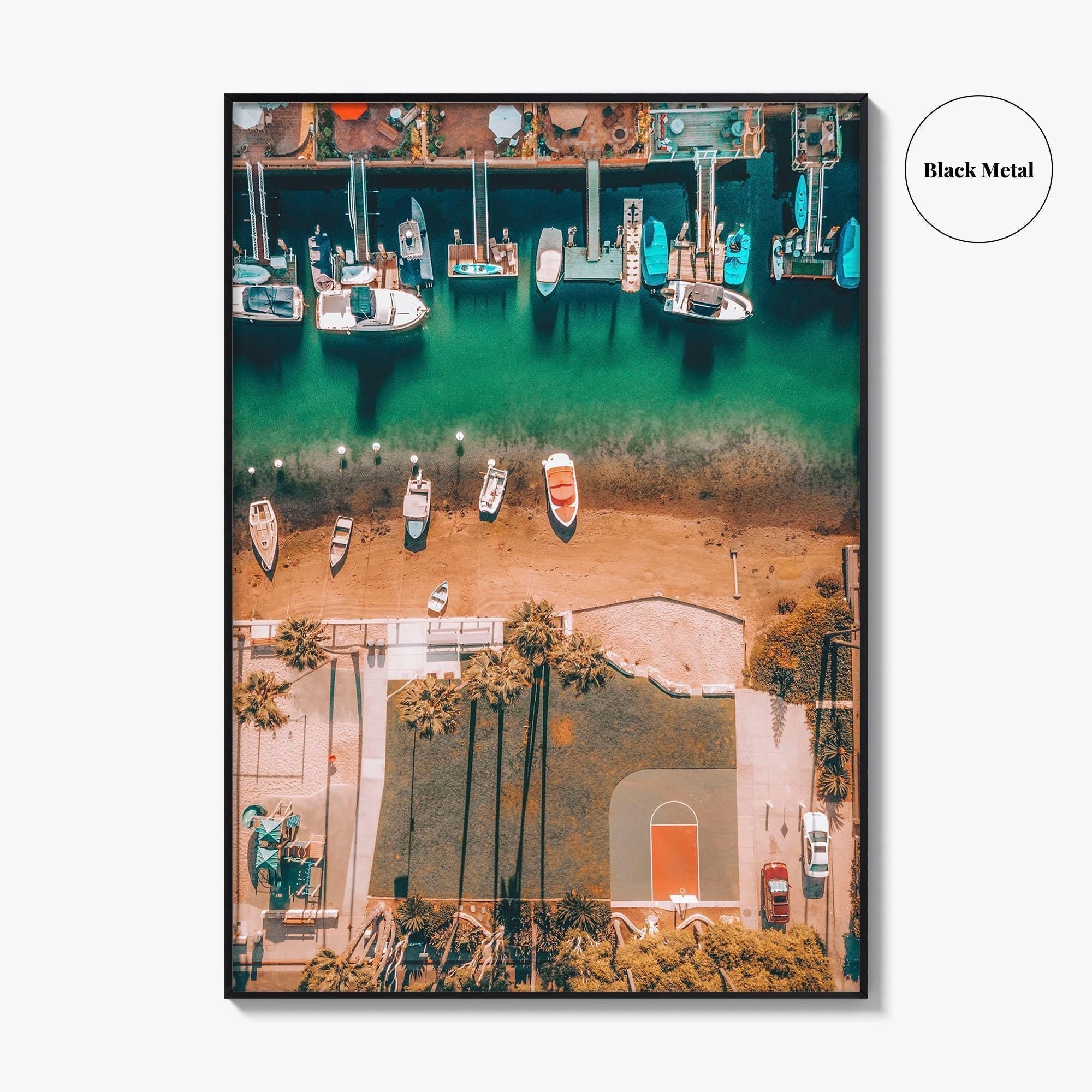 Newport Beach Fine Art Photo Print, OC California, Aerial Basketball Court, Coastal Poster