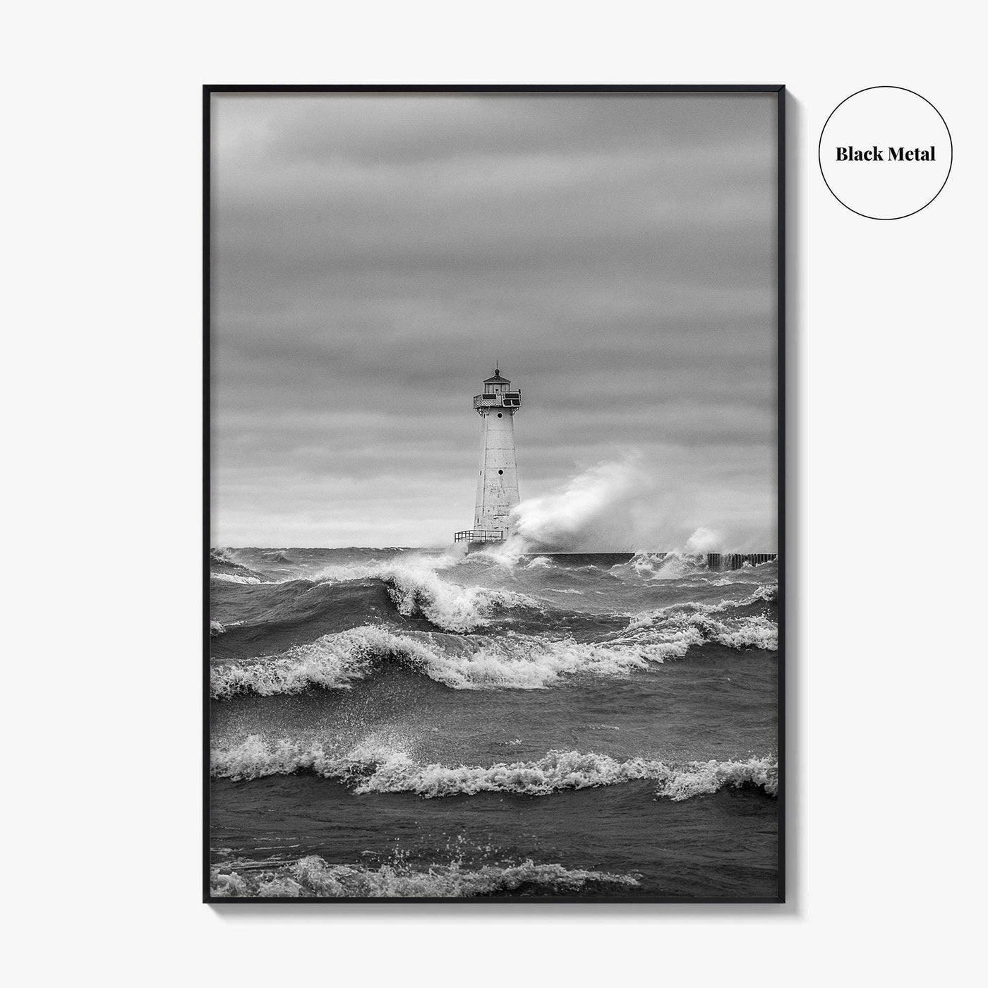 Sodus Point Lighthouse Black and White Fine Art Photo Print, Lake Ontario Poster