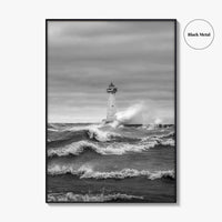 Sodus Point Lighthouse Black and White Fine Art Photo Print, Lake Ontario Poster