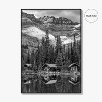 Lake O'Hara Black and White Fine Art Photo Print, Yoho National Park Poster