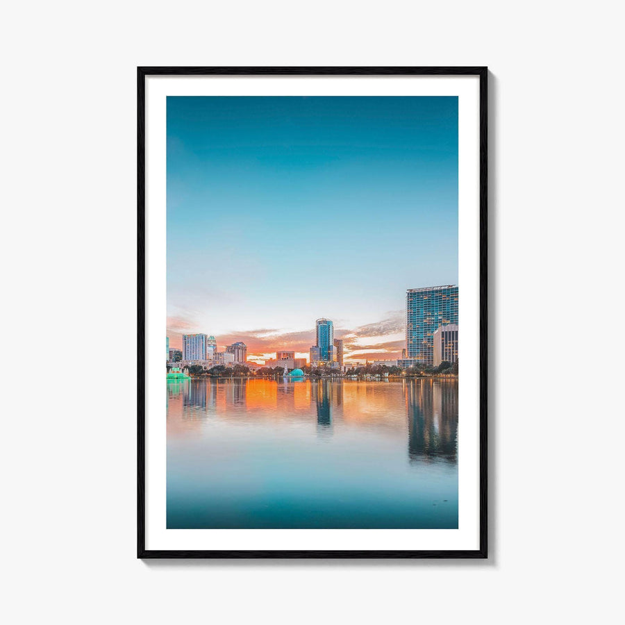 Orlando Skyline Fine Art Photo Print, Downtown Lake Eola Park, Florida USA Poster