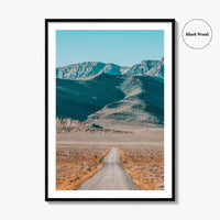 US Route 50 Utah Fine Art Photo Print, Great Basin Desert Mountains, USA Poster