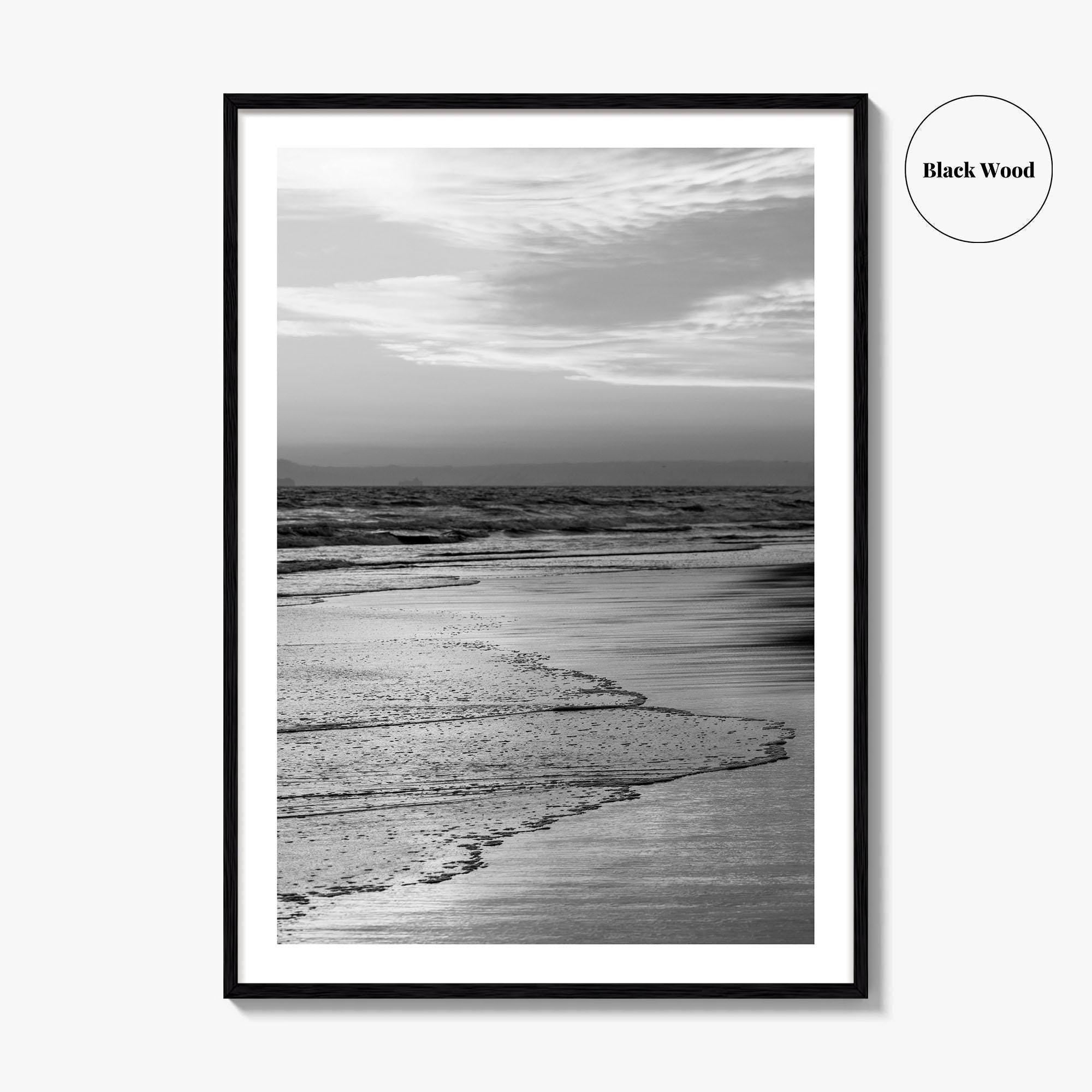 Huntington Beach Black and White Fine Art Photo Print, Orange County California Poster