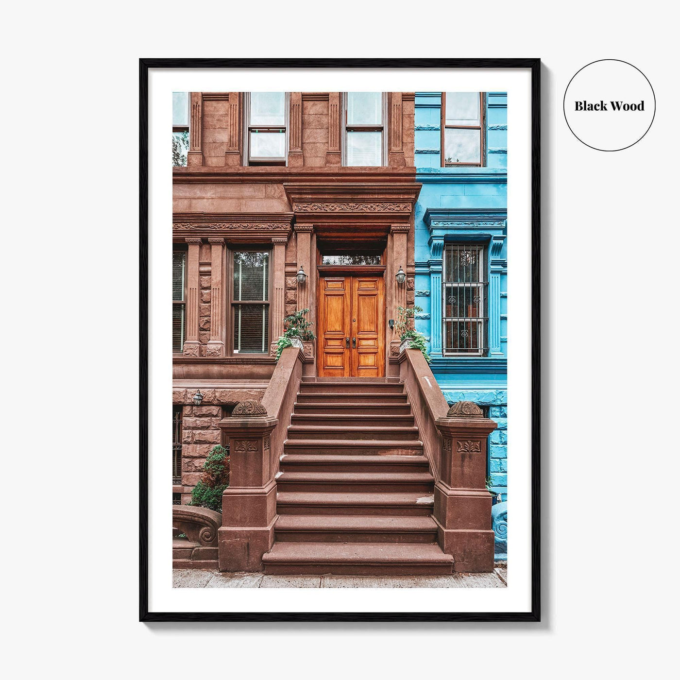 Manhattan Fine Art Photo Print, New York City NYC, Historic Brownstones, Wall Poster