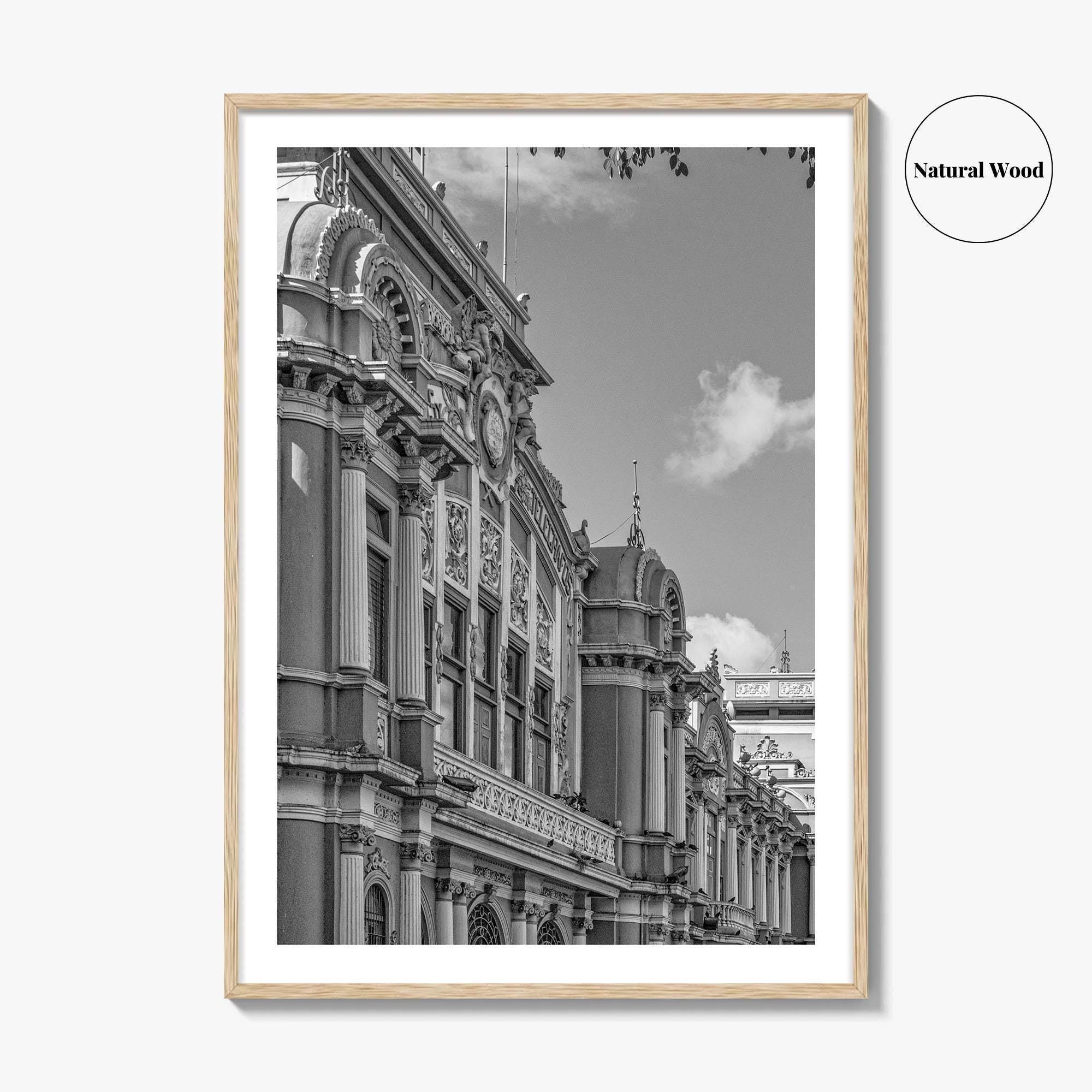 San Jose Costa Rica Black and White Fine Art Photo Print, City Wall Poster