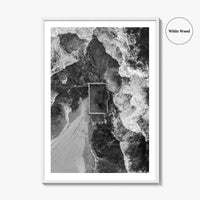 Mona Vale Rock Pool Black and White Fine Art Photo Print, Sydney Australia Poster
