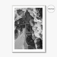 Mona Vale Rock Pool Black and White Fine Art Photo Print, Sydney Australia Poster