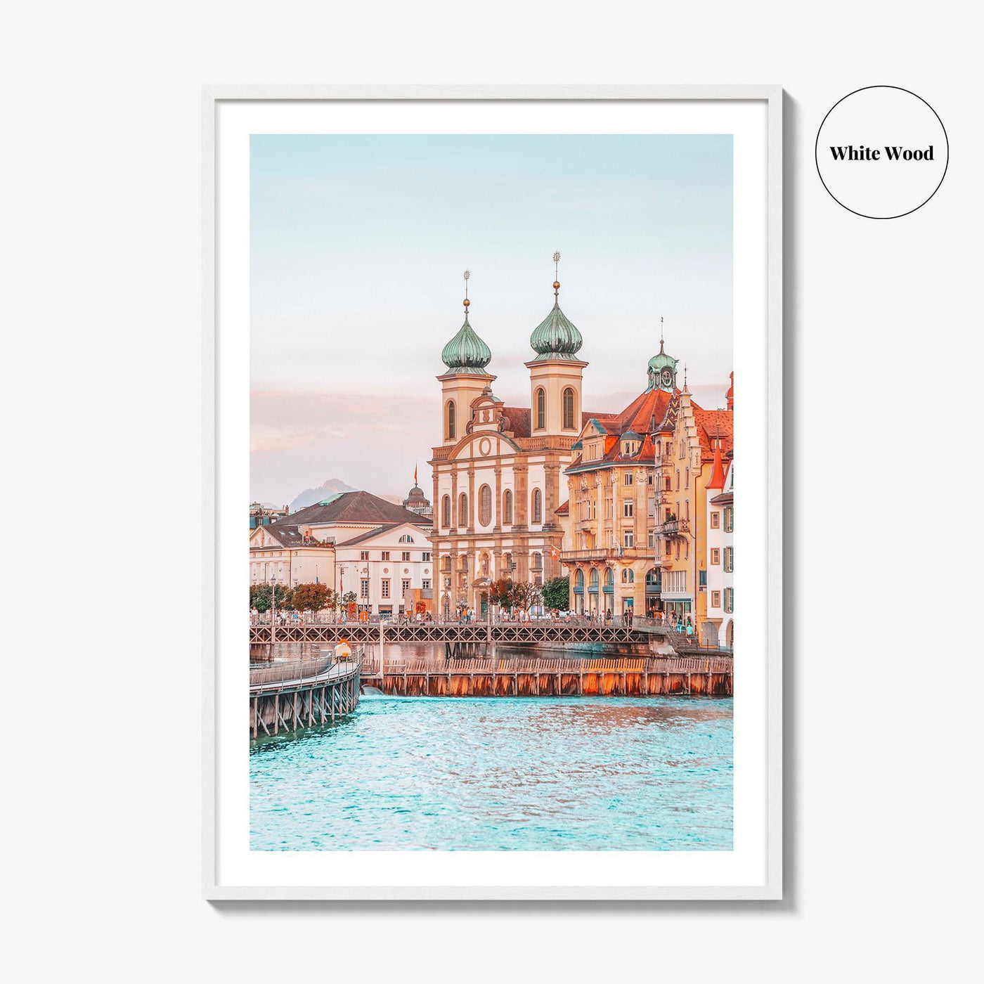 Lucerne Fine Art Photo Print, Switzerland, Chapel Bridge, Vierwaldstattersee, Wall Decor, Poster