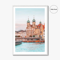Lucerne Fine Art Photo Print, Switzerland, Chapel Bridge, Vierwaldstattersee, Wall Decor, Poster