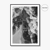 Mona Vale Rock Pool Black and White Fine Art Photo Print, Sydney Australia Poster