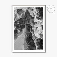 Mona Vale Rock Pool Black and White Fine Art Photo Print, Sydney Australia Poster
