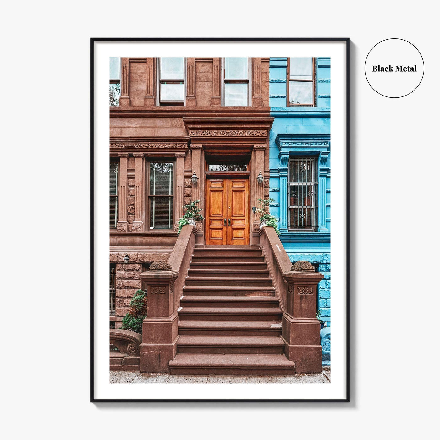 Manhattan Fine Art Photo Print, New York City NYC, Historic Brownstones, Wall Poster