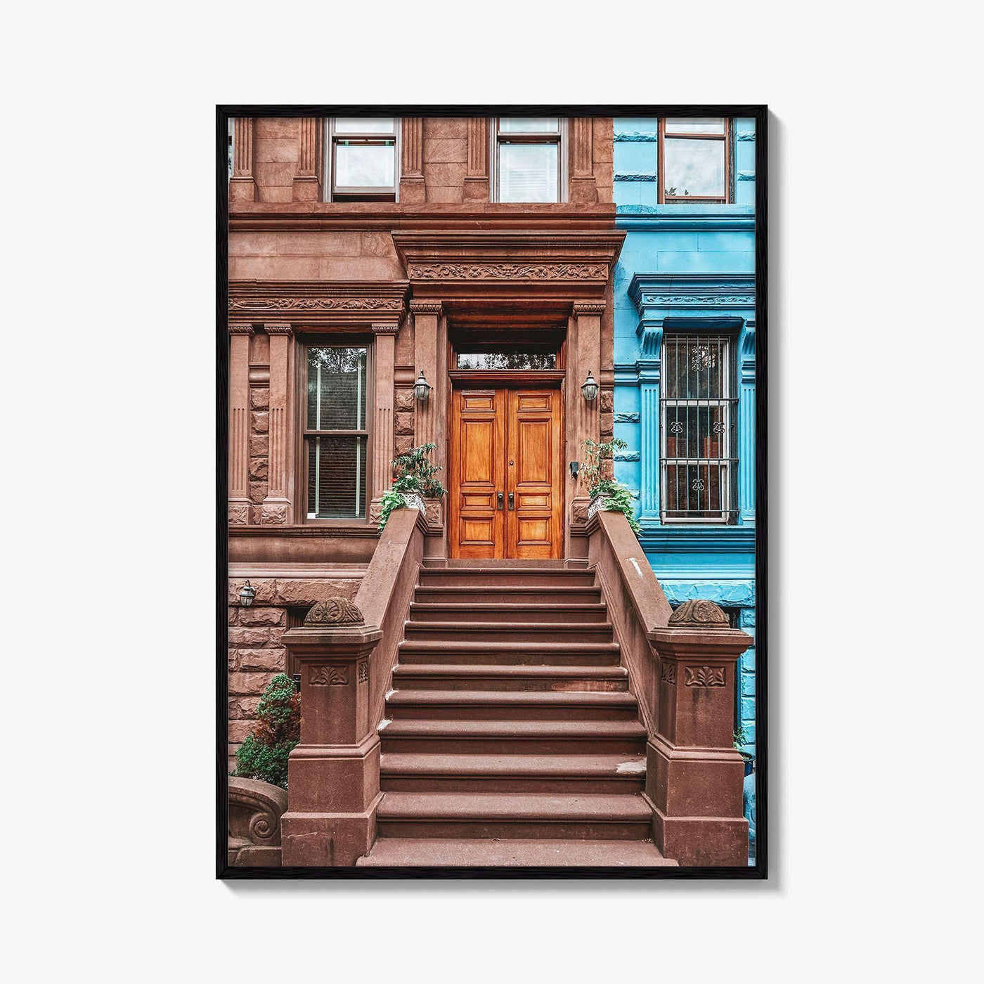 Manhattan Fine Art Photo Print, New York City NYC, Historic Brownstones, Wall Poster