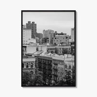 Harlem Skyline Black and White Fine Art Photo Print, Manhattan NYC Wall Decor Poster