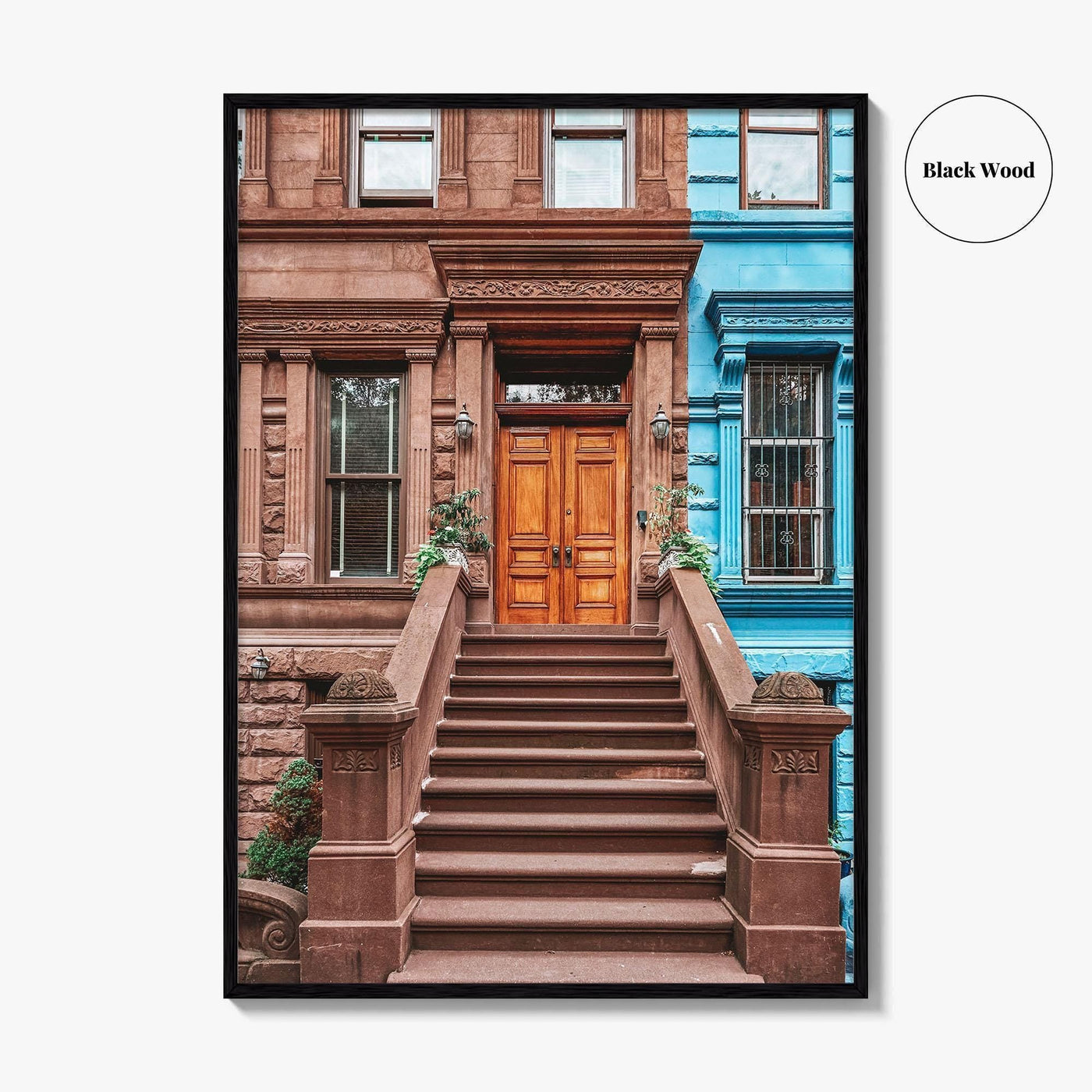 Manhattan Fine Art Photo Print, New York City NYC, Historic Brownstones, Wall Poster