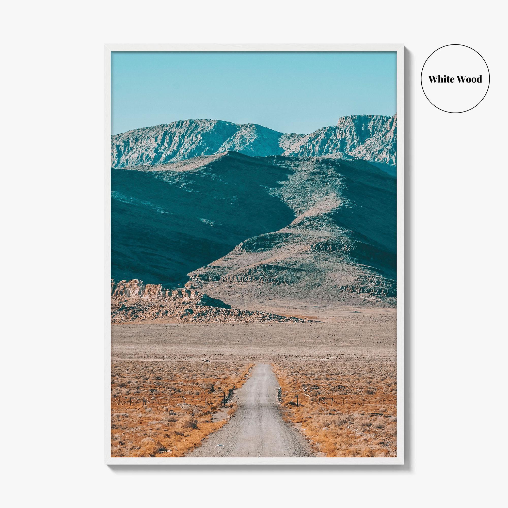 US Route 50 Utah Fine Art Photo Print, Great Basin Desert Mountains, USA Poster