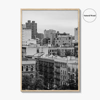 Harlem Skyline Black and White Fine Art Photo Print, Manhattan NYC Wall Decor Poster